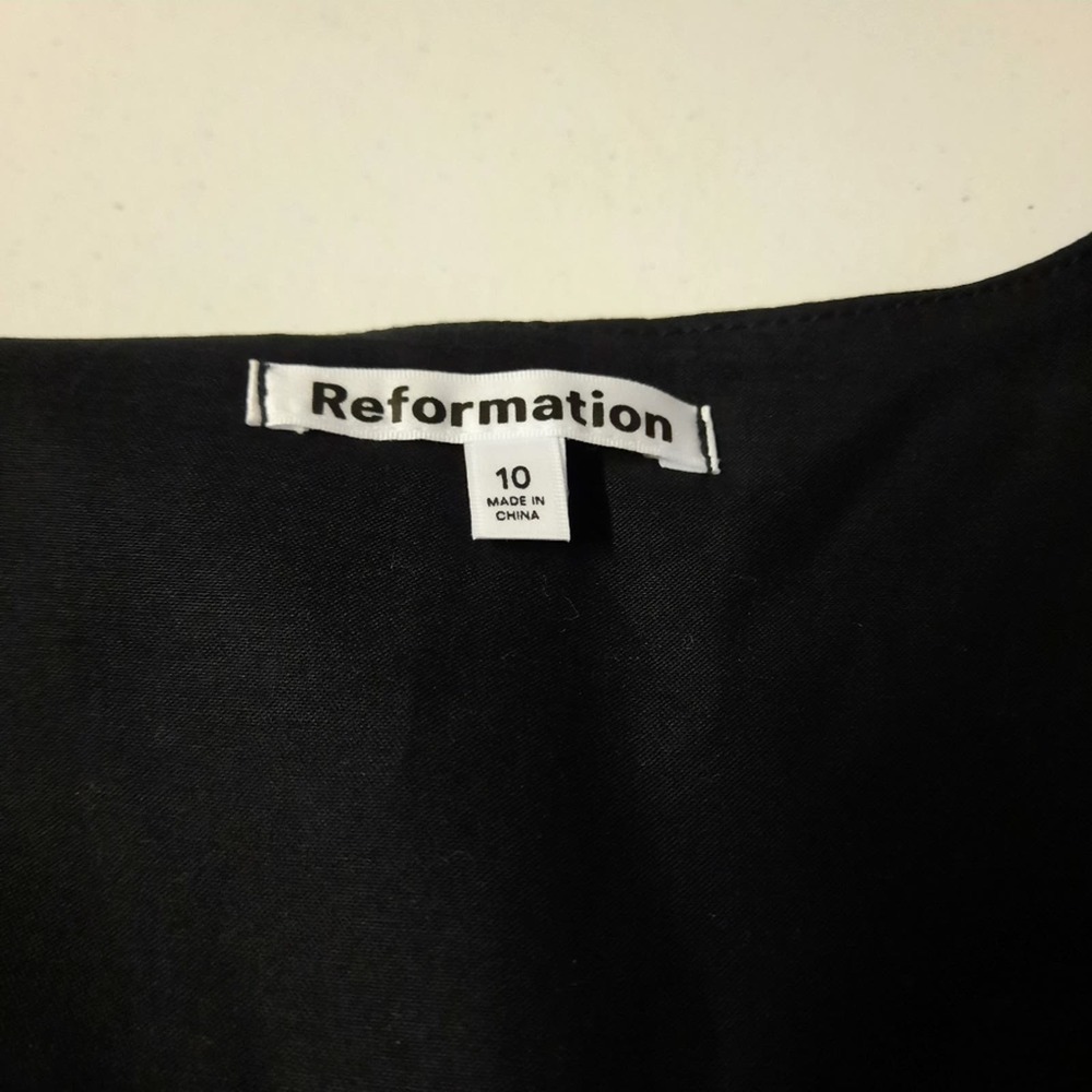 Reformation Devin Twill Vest Womens Size 10 Black Sleeveless Button Front Top - Picture 4 of 7